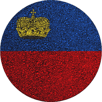 Round Liechtenstein Europe Flags 