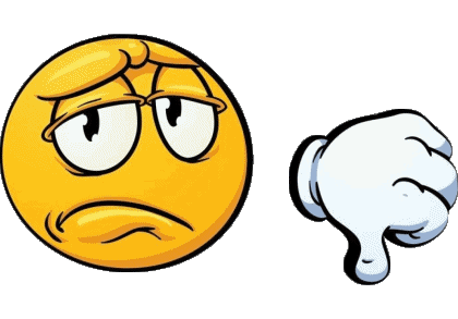 Schlecht - Daumen runter Emoticons Nachrichten 