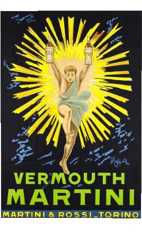 Martini Poster retrò - Marchi Umorismo -  Fun 