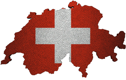 Carte Suisse Europe Drapeaux 