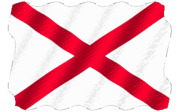 Waving Alabama U.S.A - States America Flags 