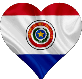 Corazón Paraguay América Banderas 