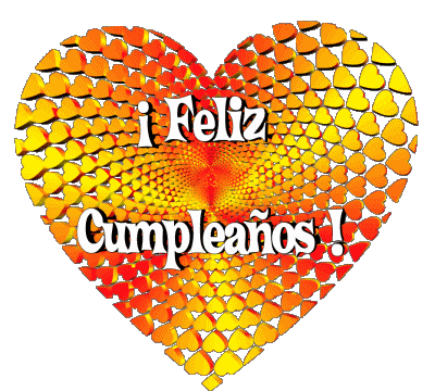007 Corazón Feliz Cumpleaños Spagnolo Messagi 
