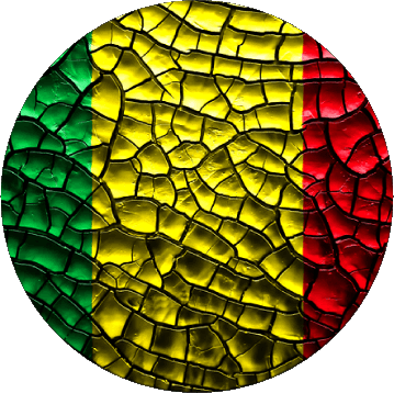 Runde Mali Afrika Fahnen 