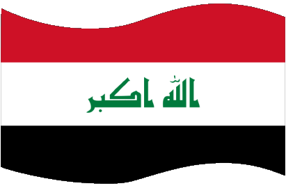 Rectángulo Iraq Asia Banderas 