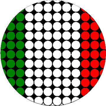 Round National Italy Europe Flags 