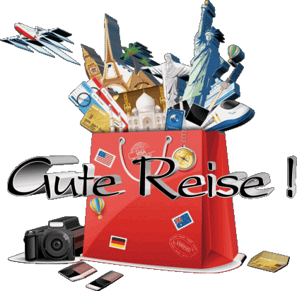 01 Fond Transparent Gute Reise Allemand Messages 