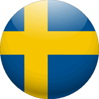 Round Sweden Europe Flags 