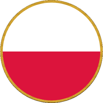 Rond Pologne Europe Drapeaux 