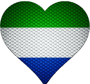 Cuore Sierra Leone Africa Bandiere 