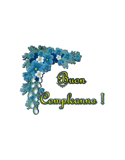 002 Sfondo trasparente Floreale Buon Compleanno Italiano Messagi 