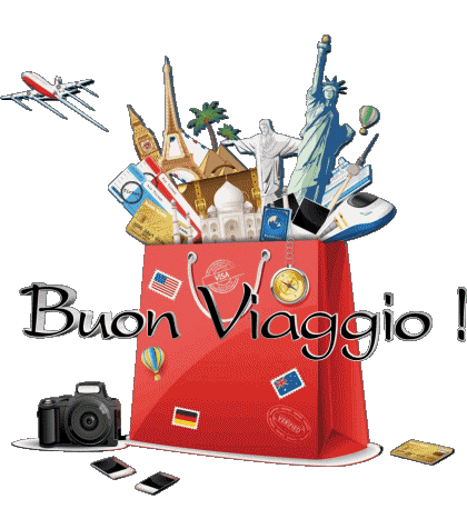 01 Fond Transparent Buon Viaggio Italien Messages 