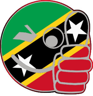 Smiley - OK Saint Kitts and Nevis America Flags 