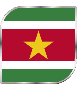 Square Suriname America Flags 