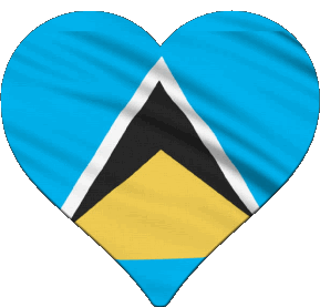 Corazón Santa lucía América Banderas 