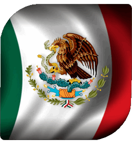 Quadrato Messico America Bandiere 