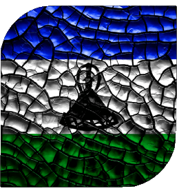 Carré Lesotho Afrique Drapeaux 