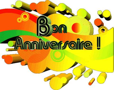 009 Fond Transparent Abstrait - Géométrique Bon Anniversaire Français Messages 
