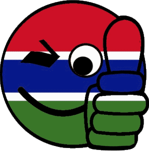 Smiley - OK Gambia África Banderas 