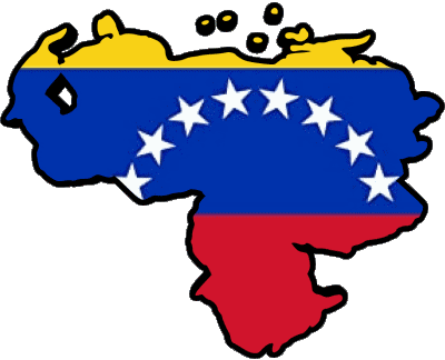 Map Venezuela America Flags 