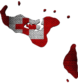 Carta Geografica Tonga Oceania Bandiere 