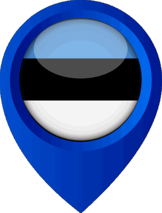 Location Pin Estonia Europe Flags 