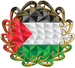 Forme Palestine Asie Drapeaux 