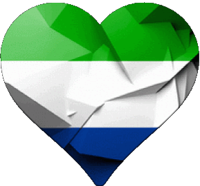 Heart Sierra Leone Africa Flags 