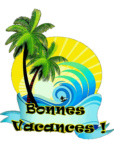 25 Fondo transparente Bonnes Vacances Francés Mensajes 