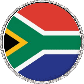 Round - Rings South Africa Africa Flags 