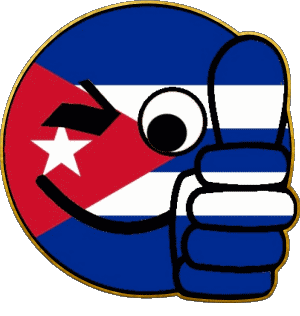 Smiley - OK Cuba Amériques Drapeaux 