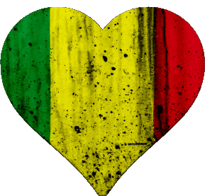 Herz Mali Afrika Fahnen 