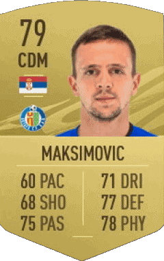 Nemanja Maksimovic Serbie F I F A - Joueurs Cartes Jeux Vidéo Multi Média 