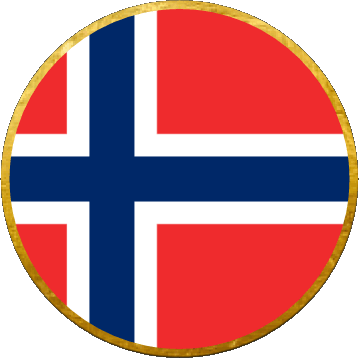 Round Norway Europe Flags 