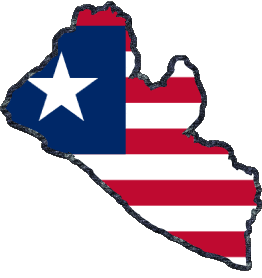 Map Liberia Africa Flags 