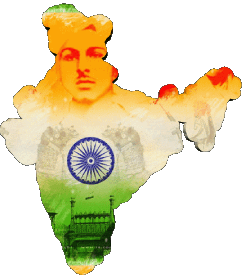 Mapa India Asia Banderas 