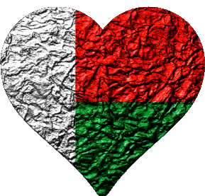 Cuore Madagascar Africa Bandiere 