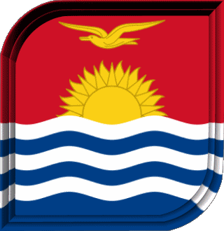 Carré Kiribati Océanie Drapeaux 