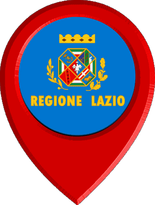 Location Pin Lazio Italy Europe Flags 