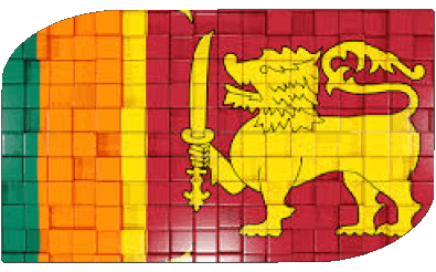 Rettangolo Sri Lanka Asia Bandiere 