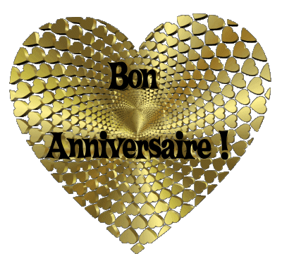 011 Coeur Bon Anniversaire French Messages 
