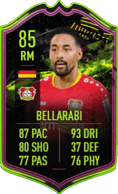 Karim Bellarabi Germania F I F A - Giocatori carte Videogiochi Multimedia 