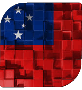 Square Samoa Oceania Flags 