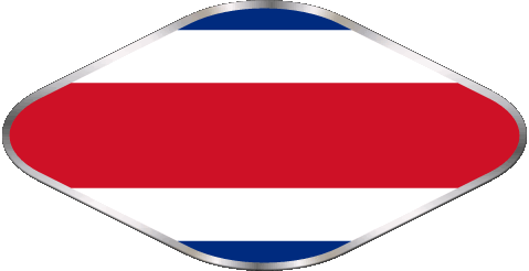Oval 02 Costa Rica America Flags 