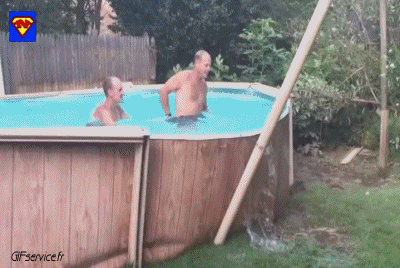 Gamelles Fail Piscine PERSONNAGES Humour - Fun 