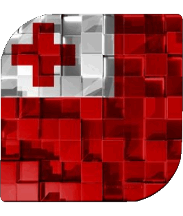 Square Tonga Oceania Flags 