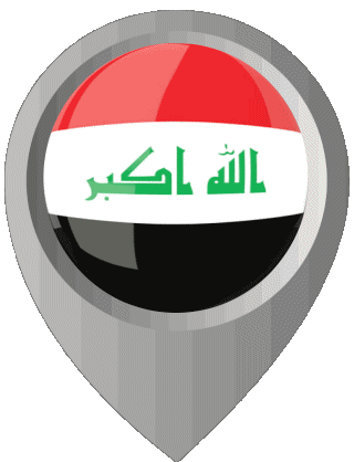 Location Pin Iraq Asia Flags 