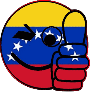 Smiley - OK Venezuela America Flags 