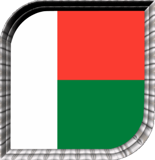 Carré Madagascar Afrique Drapeaux 