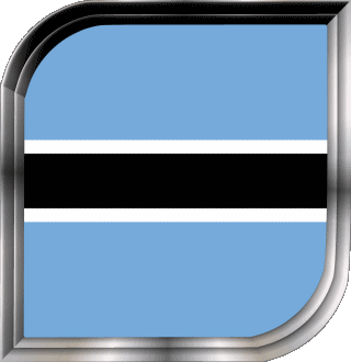Carré Botswana Afrique Drapeaux 